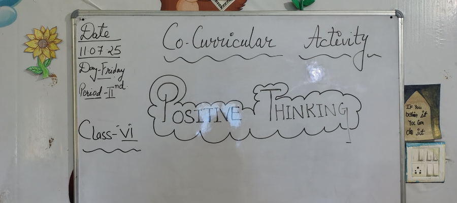 Life Skills Activity: Positive Thinking – School in Selaqui