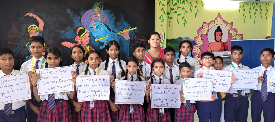 Life Skills Activity: Positive Thinking – School in Selaqui
