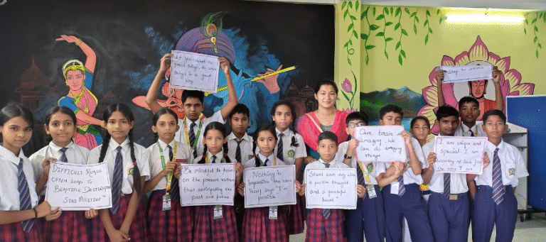 Life Skills Activity: Positive Thinking – School in Selaqui. DDPS Selaqui helps children grow mentally and emotionally through value-based learning.