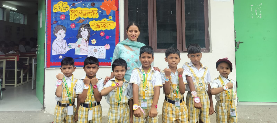 Rakhi Celebration by Students in Selaqui